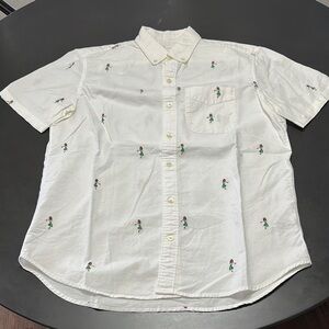 GAP White Shirt with Embroidered Hula Girl Design